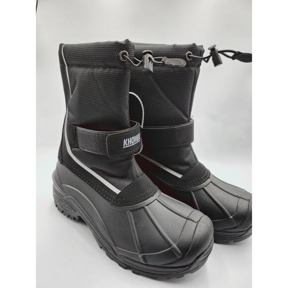 size 7 Khombu Men\'s Black Winter Boots Waterproof Great Condition main image 4